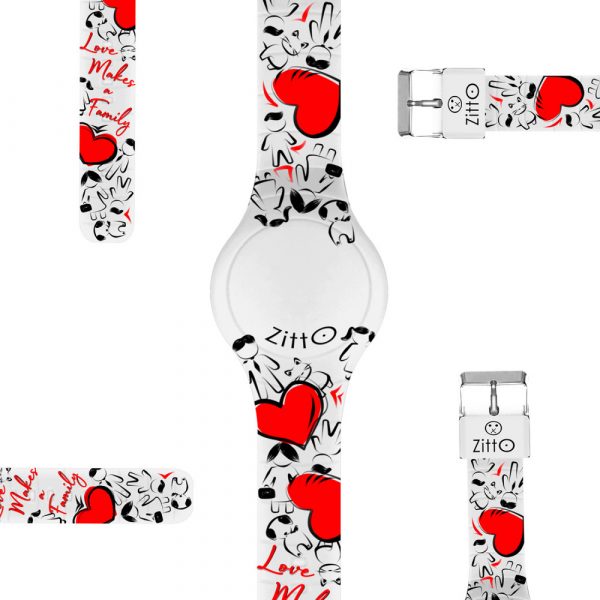 Orologio ZITTO LOVE MAKES A FAMILY MINI Exclusive Edition Silicone 36 mm Small - immagine 2