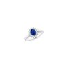 Anello Hiriwa 925 Argento Pietra Tonda Blu contorno Bianco