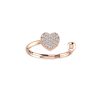 Anello Love Makes a Family Cuore-Sfera 4 mm Argento Rosè Pietre Bianche