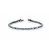 Bracciale Hiriwa 925 Tennis Argento Nero Pietre Bianche