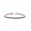 Bracciale Hiriwa 925 Tennis Argento Rosè Pietre Nere