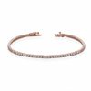 Bracciale Hiriwa 925 Tennis Argento Rosè Pietre Bianche