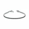 Bracciale Hiriwa 925 Tennis Argento Pietre Nere