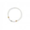 Bracciale FuJiko Elastico Perle Pietre Bianche