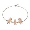 Bracciale Love Makes a Family Papà-Bimbo-Mamma Argento Rosè