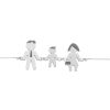 Bracciale Love Makes a Family Papà-Bimbo-Mamma Argento