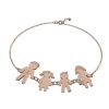 Bracciale Love Makes a Family Papà-Bimba-Bimbo-Mamma Argento Rosè