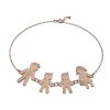 Bracciale Love Makes a Family Papà-Bimbo-Bimbo-Mamma Argento Rosè