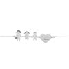 Bracciale Love Makes a Family Mamma-Bimba-Bimbo-Cuore Argento