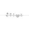 Bracciale Love Makes a Family Mamma-Bimba-Bimbo-Cuore-Gatto Argento