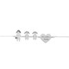 Bracciale Love Makes a Family Mamma-Bimba-Bimba-Cuore Argento