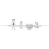 Bracciale Love Makes a Family Papà-Bimbo-Cuore-Gatto Argento