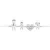 Bracciale Love Makes a Family Papà-Bimbo-Cuore-Cane Argento