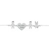 Bracciale Love Makes a Family Bimbo-Cuore-Bimbo-Gatto Argento