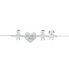 Bracciale Love Makes a Family Bimbo-Cuore-Bimbo-Cane Argento