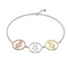 Bracciale Love Makes a Family Bimbo-Bimbo-Bimbo Argento Multicolore