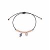 Bracciale Love Makes a Family Bimbo-Cuore Argento Rosè Pietre Blu-Bianche