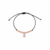 Bracciale Love Makes a Family Gatto Argento Rosè Pietre Bianche