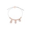 Bracciale Love Makes a Family Mamma-Bimba-Cuore Argento Bicolore Pietre Bianche