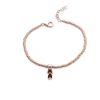 Bracciale Love Makes a Family modello Elements Cane Argento Rosè con Ciondolo Smaltato Marrone