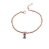 Bracciale Love Makes a Family modello Elements Gatto Argento Rosè con Ciondolo Smaltato Grigio