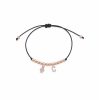 Bracciale Love Makes a Family Bimbo-Lettera C Argento Rosè Pietre Bianche