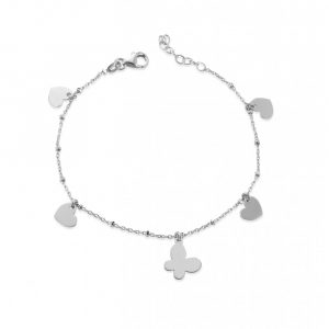 Bracciale Hiriwa 925 Cuore Farfalla Argento