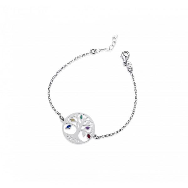 Bracciale Hiriwa 925 Albero della Vita Argento Smaltato