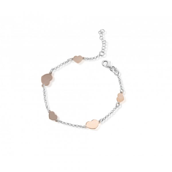 Bracciale Hiriwa 925 Cuore Rosè Argento Bicolore