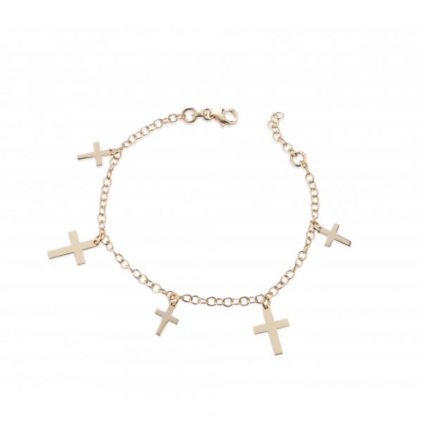 Bracciale Hiriwa 925 Croce Argento Gold
