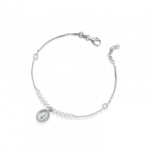 Bracciale FuJiko Perle Crystal Pearls Madonna Argento