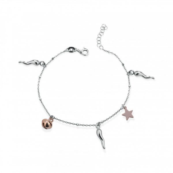 Bracciale Hiriwa 925 Corno Stella Lucky Argento Bicolore