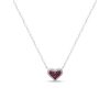 Collana Hiriwa 925 Cuore Rosso contorno Bianco Argento