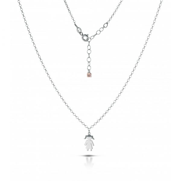Collana Love Makes a Family Bimba Argento