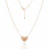 Collana Hiriwa 925 Cuore Lettera B Argento Rosè
