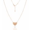 Collana Hiriwa 925 Cuore Lettera C Argento Rosè