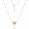Collana Hiriwa 925 Cuore Lettera P Argento Rosè
