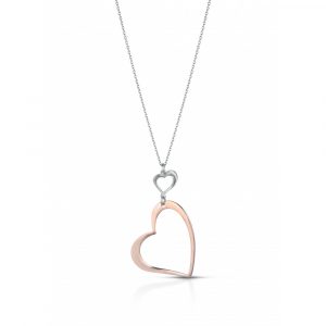 Collana Hiriwa 925 Cuore Argento Bicolore