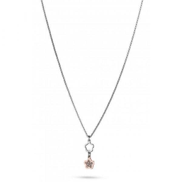 Collana Hiriwa 925 Fiore Argento Bicolore