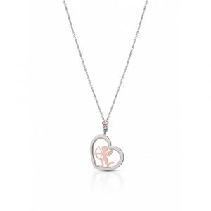 Collana Hiriwa 925 Cuore Argento Bicolore
