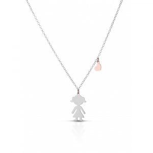 Collana Hiriwa 925 Cuore Argento Bicolore