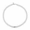 Collana FuJiko Perle Crystal Pearls Pietre Bianche Argento 8 mm
