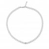 Collana FuJiko Perle Crystal Pearls Pietre Bianche Argento 6 mm
