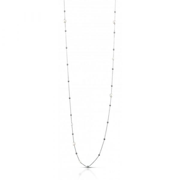 Collana FuJiko Lunga Perle Argento