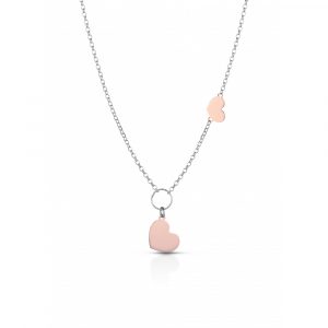 Collana Hiriwa 925 Cuore Argento Bicolore