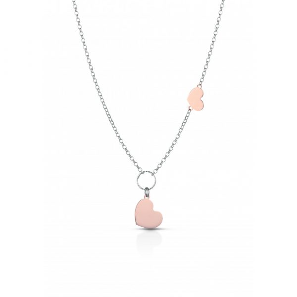 Collana Hiriwa 925 Cuore Argento Bicolore