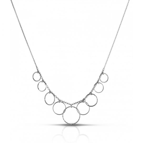 Collana Hiriwa 925 Cerchi Diamantati Argento