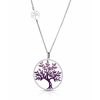 Collana Hiriwa 925 Albero Della Vita Glitter Viola Argento