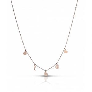 Collana Hiriwa 925 Cuore Infinito Ala Argento Rosè
