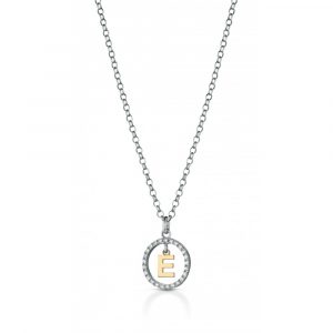 Collana Hiriwa 925 Cerchio Lettera E Argento